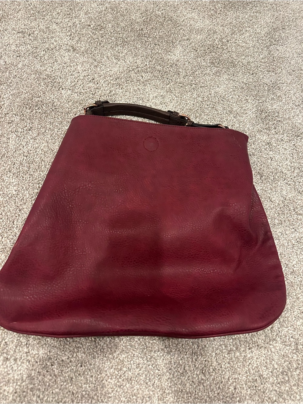 Women's Burgundy Leather Tote Bag